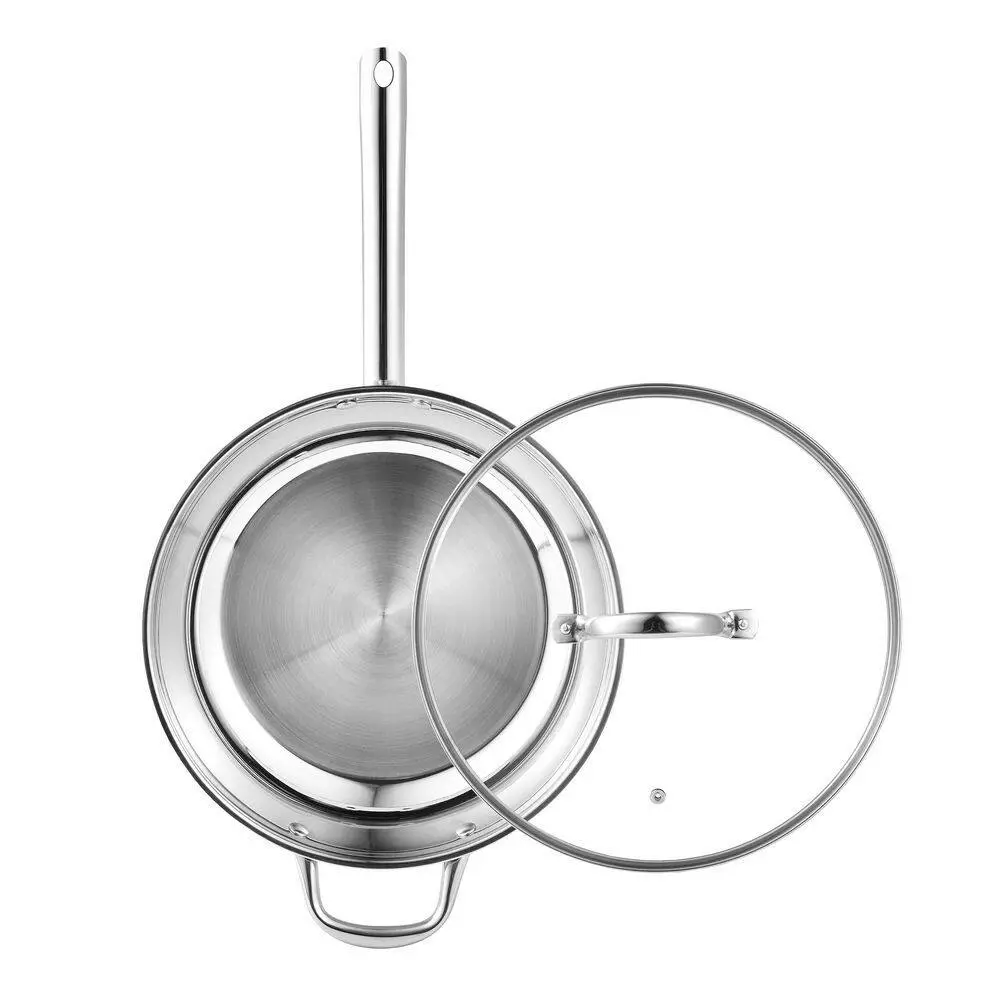 12 in. Stainless Steel Nonstick Frying Pan with Lid by BERGNER 9 12 in. Stainless Steel Nonstick Frying Pan with Lid by BERGNER - Image 7