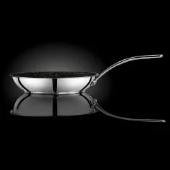 The Rock 10 in. Stainless Steel Nonstick Frying Pan by Starfrit -Cookware Sales Shop stainless steel starfrit skillets 030201 004 0000 1f 1000