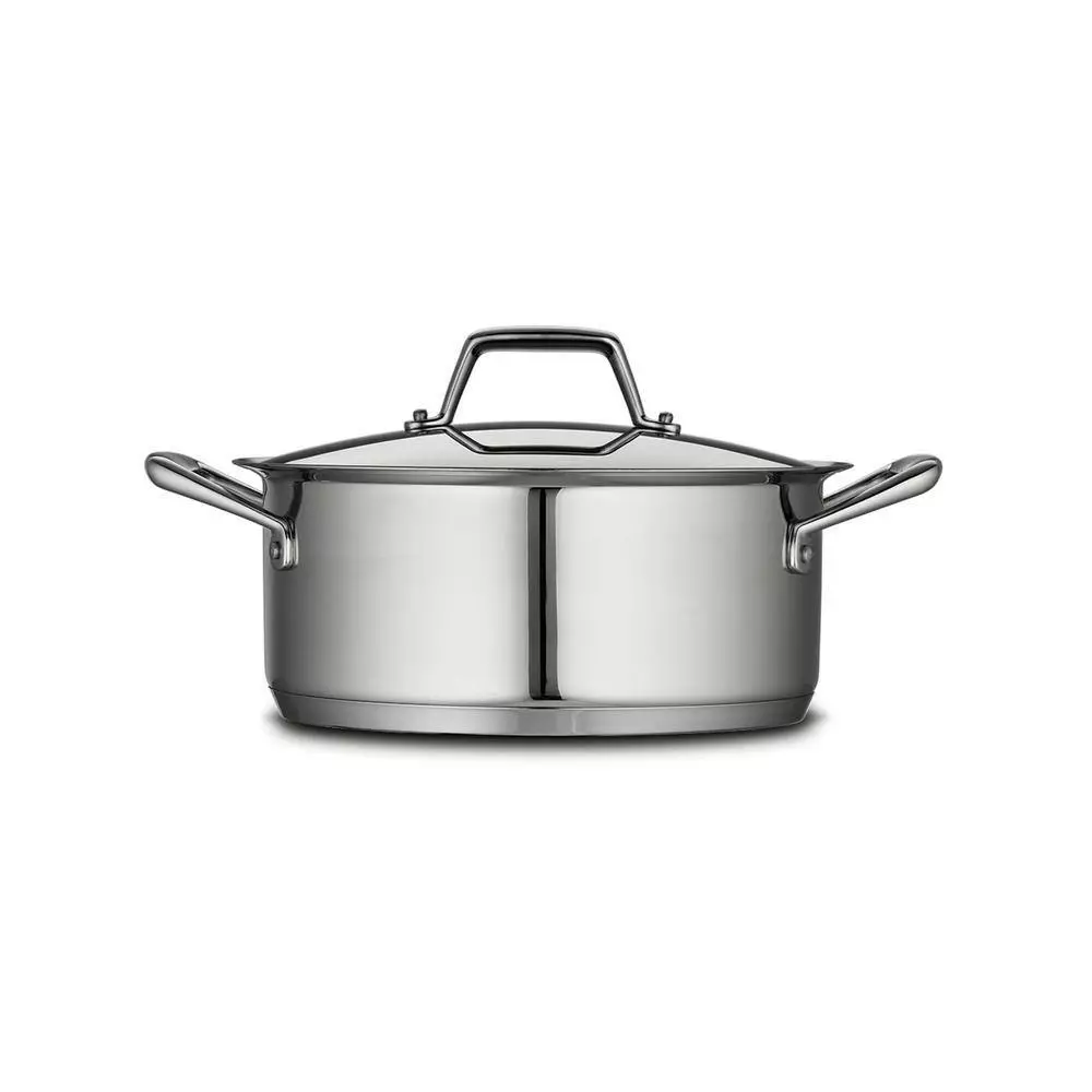 Gourmet Prima 5 qt. Round Stainless Steel Dutch Oven with Lid by Tramontina 4 Gourmet Prima 5 qt. Round Stainless Steel Dutch Oven with Lid by Tramontina - Image 2