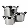 Nesting 6-Piece Stainless Steel Tri-Ply Clad Sauce and Stock Pot Set by Tramontina