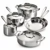 Gourmet Tri-Ply Clad 10-Piece Stainless Steel Cookware Set by Tramontina -Cookware Sales Shop stainless steel tramontina pot pan sets 80116 248ds 64 1000