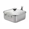 6 qt. Stainless Steel Tri-Ply Clad 11 in Covered Square Roaster with lid by Tramontina 1 6 qt. Stainless Steel Tri-Ply Clad 11 in Covered Square Roaster with lid by Tramontina -Cookware Sales Shop stainless steel tramontina roasting pans 80116 316ds 64 1000
