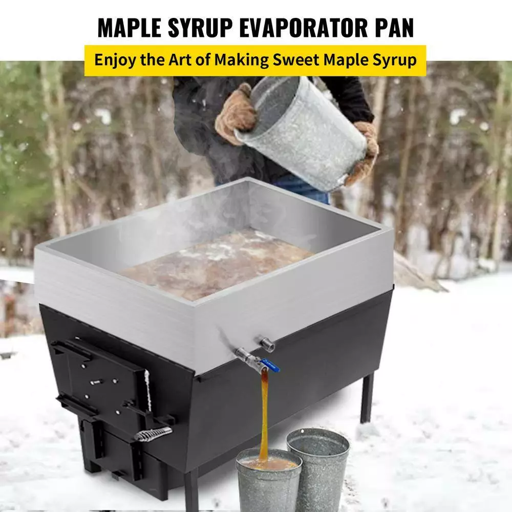 30 in. x 16 in. x 9.5 in. Large Rectangle Pan Maple Syrup 304-Stainless Steel Evaporator Pan for Boiling Maple Syrup by VEVOR 4 30 in. x 16 in. x 9.5 in. Large Rectangle Pan Maple Syrup 304-Stainless Steel Evaporator Pan for Boiling Maple Syrup by VEVOR - Image 2