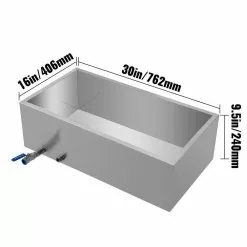 30 in. x 16 in. x 9.5 in. Large Rectangle Pan Maple Syrup 304-Stainless Steel Evaporator Pan for Boiling Maple Syrup by VEVOR 18 30 in. x 16 in. x 9.5 in. Large Rectangle Pan Maple Syrup 304-Stainless Steel Evaporator Pan for Boiling Maple Syrup by VEVOR -Cookware Sales Shop stainless steel vevor pot pan sets zfq16x30000000001v0 d4 1000
