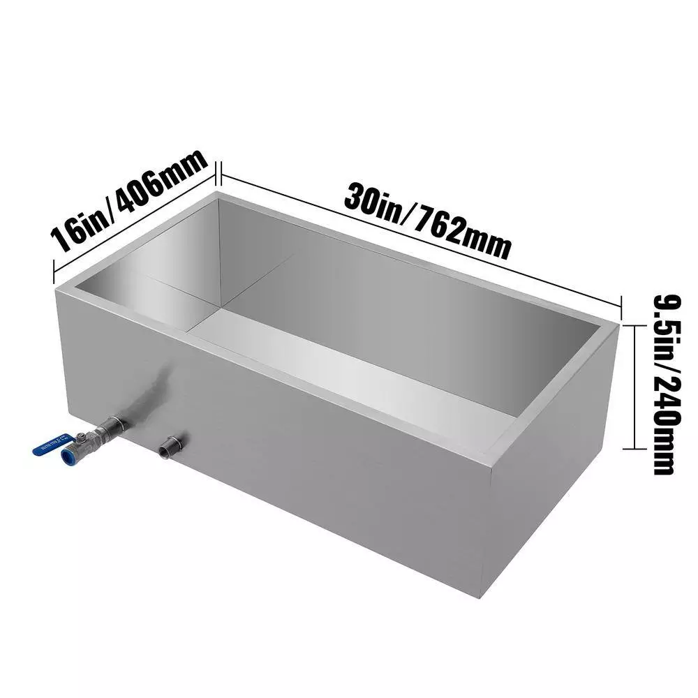 30 in. x 16 in. x 9.5 in. Large Rectangle Pan Maple Syrup 304-Stainless Steel Evaporator Pan for Boiling Maple Syrup by VEVOR 10 30 in. x 16 in. x 9.5 in. Large Rectangle Pan Maple Syrup 304-Stainless Steel Evaporator Pan for Boiling Maple Syrup by VEVOR - Image 8