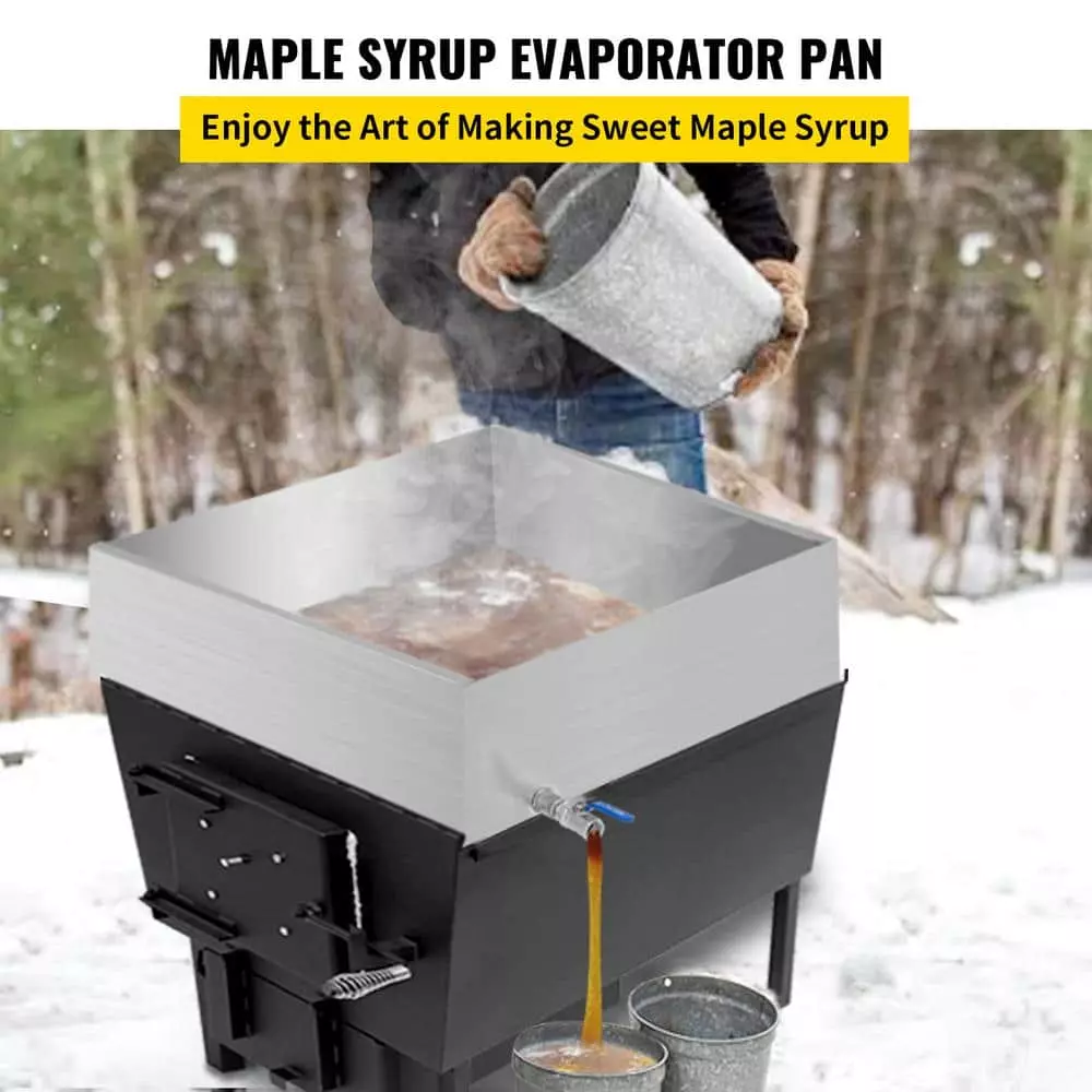 24 in. x 24 in. x 7 in. Maple Syrup Evaporator Pan 304-Stainless Steel Maple Syrup Cooker for Boiling Maple Syrup by VEVOR 4 24 in. x 24 in. x 7 in. Maple Syrup Evaporator Pan 304-Stainless Steel Maple Syrup Cooker for Boiling Maple Syrup by VEVOR - Image 2