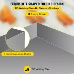 Maple Syrup Evaporator Kit 36 in. x 24 in. x 6 in. Stainless Steel Large RectanglePan MapleSyrup for Boiling MapleSyrup by VEVOR -Cookware Sales Shop stainless steel vevor pot pan sets zfq24x36x60000001v0 1f 1000