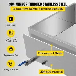 36 in. x 24 in. x 9.5 in. MapleSyrup Boiling Pan with Valve StainlessSteel Maple Syrup CookingPan for Boiling MapleSyrup by VEVOR 13 36 in. x 24 in. x 9.5 in. MapleSyrup Boiling Pan with Valve StainlessSteel Maple Syrup CookingPan for Boiling MapleSyrup by VEVOR -Cookware Sales Shop stainless steel vevor pot pan sets zfq2x300000000001v0 4f 1000