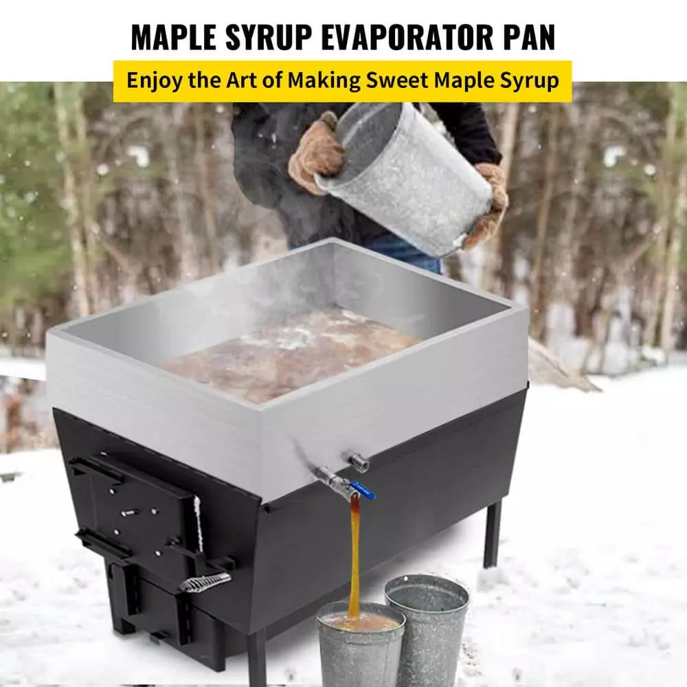 36 in. x 24 in. x 9.5 in. MapleSyrup Boiling Pan with Valve StainlessSteel Maple Syrup CookingPan for Boiling MapleSyrup by VEVOR 4 36 in. x 24 in. x 9.5 in. MapleSyrup Boiling Pan with Valve StainlessSteel Maple Syrup CookingPan for Boiling MapleSyrup by VEVOR - Image 2