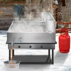 35.8 in. x 24 in. x 18.5 in. Stainless Steel Evaporator Sap Stove with Divided Pan and Feed Pan for Boiling Maple Syrup by VEVOR -Cookware Sales Shop stainless steel vevor pot pan sets zfq2x3gb000000001v0 31 1000