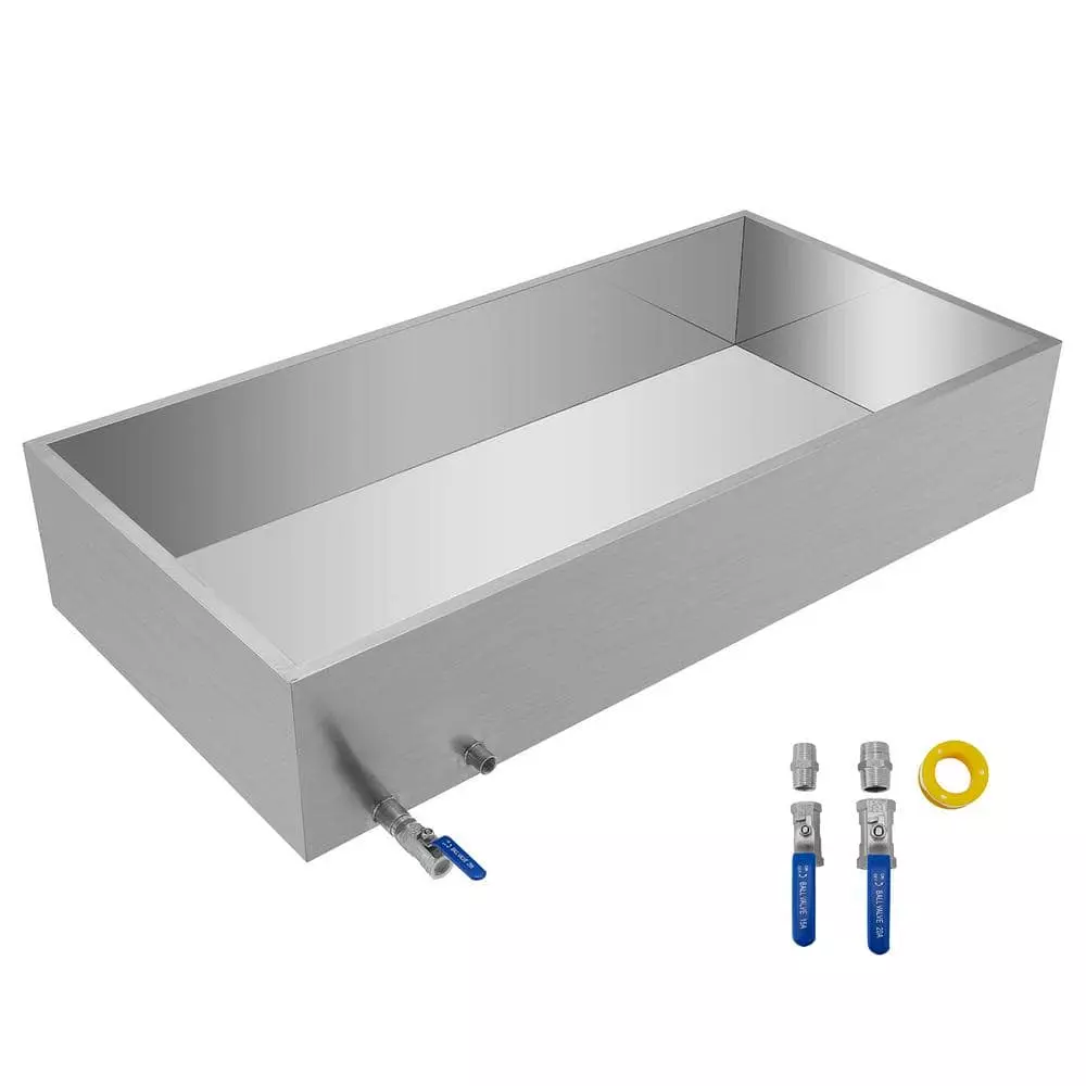 48 in. x 24 in. x 9.5 in. MapleSap EvaporatorPan with Valve StainlessSteel MapleSyrup Cooking Pan for Boiling MapleSyrup by VEVOR 3 48 in. x 24 in. x 9.5 in. MapleSap EvaporatorPan with Valve StainlessSteel MapleSyrup Cooking Pan for Boiling MapleSyrup by VEVOR