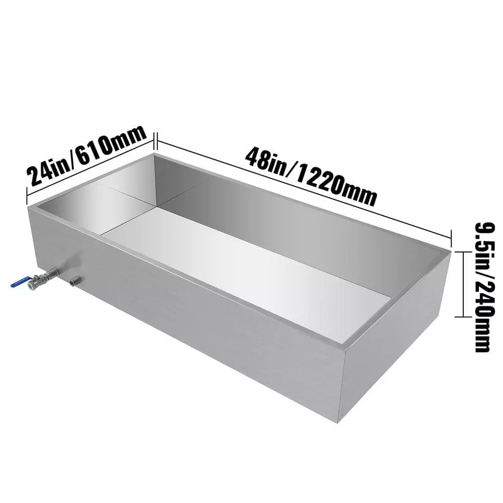 48 in. x 24 in. x 9.5 in. MapleSap EvaporatorPan with Valve StainlessSteel MapleSyrup Cooking Pan for Boiling MapleSyrup by VEVOR 10 48 in. x 24 in. x 9.5 in. MapleSap EvaporatorPan with Valve StainlessSteel MapleSyrup Cooking Pan for Boiling MapleSyrup by VEVOR - Image 8