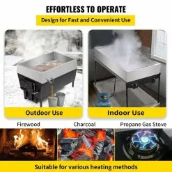 48 in. x 24 in. x 9.5 in. MapleSap EvaporatorPan with Valve StainlessSteel MapleSyrup Cooking Pan for Boiling MapleSyrup by VEVOR 16 48 in. x 24 in. x 9.5 in. MapleSap EvaporatorPan with Valve StainlessSteel MapleSyrup Cooking Pan for Boiling MapleSyrup by VEVOR -Cookware Sales Shop stainless steel vevor stock pots zfq2x400000000001v0 fa 1000