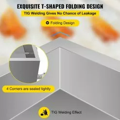 Maple Syrup Evaporator Pan 48 x 24 x 19 in. Stainless Steel Maple Syrup Boiling Pan with Divided Pan and Feed Pan by VEVOR -Cookware Sales Shop stainless steel vevor stock pots zfq2x4ydbgb000001v0 1f 1000