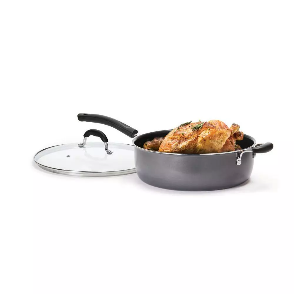 Jumbo 7.2 qt. Aluminum Nonstick Multi-Pan in Gray with Glass Lid by Starfrit 5 Jumbo 7.2 qt. Aluminum Nonstick Multi-Pan in Gray with Glass Lid by Starfrit - Image 3