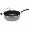 Jumbo 7.2 qt. Aluminum Nonstick Multi-Pan in Gray with Glass Lid by Starfrit -Cookware Sales Shop starfrit stock pots 033155 002 0000 64 1000