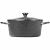 The Rock 7.2 qt. Aluminum Nonstick Stock Pot in Black Speckle with Glass Lid by Starfrit 2 The Rock 7.2 qt. Aluminum Nonstick Stock Pot in Black Speckle with Glass Lid by Starfrit -Cookware Sales Shop starfrit stock pots 060742 002 0 64 1000