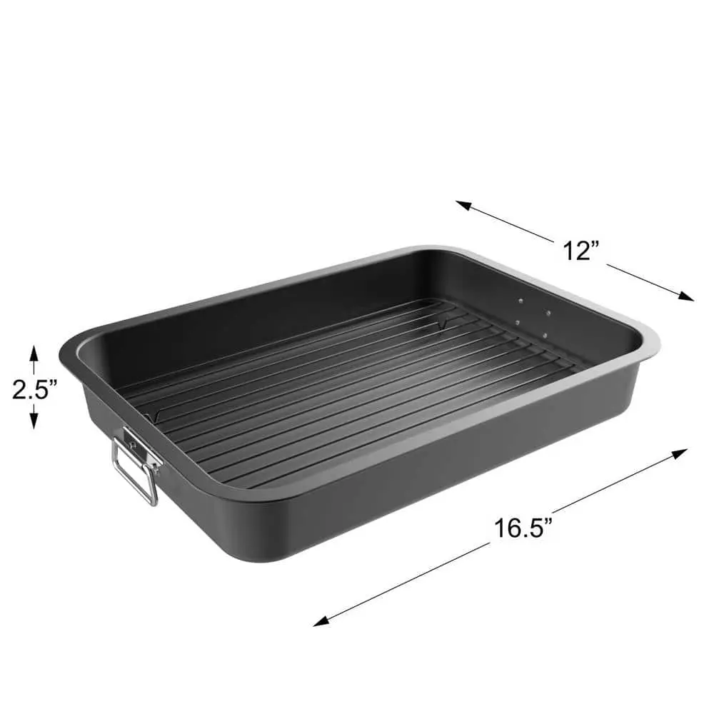 Heavy Duty Nonstick Roasting Pan with Flat Rack by Classic Cuisine 4 Heavy Duty Nonstick Roasting Pan with Flat Rack by Classic Cuisine - Image 2