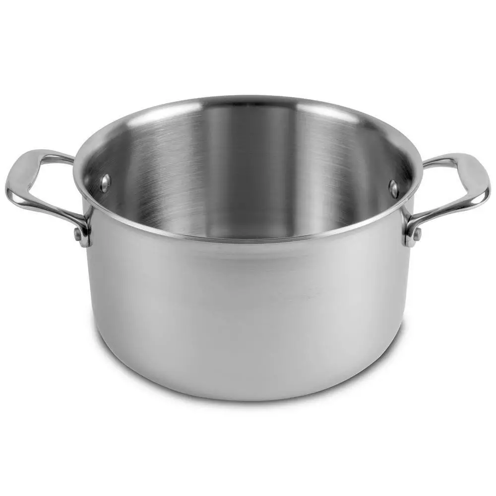 4 qt. Silver Stainless Steel Stock Pot with Lid by NUCU 4 4 qt. Silver Stainless Steel Stock Pot with Lid by NUCU - Image 2