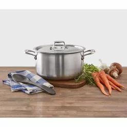 4 qt. Silver Stainless Steel Stock Pot with Lid by NUCU 13 4 qt. Silver Stainless Steel Stock Pot with Lid by NUCU -Cookware Sales Shop stock pots 81003whk fa 1000
