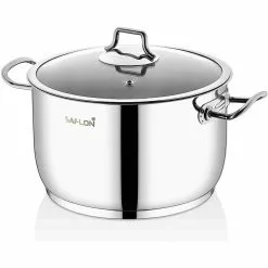 6 qt. Stainless Steel Stock Pot with Glass Lid by CONTEXT