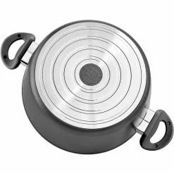 6 qt. Titanium coated Aluminum Non-Stick Stock Pot in Gray with Glass Lid by CONTEXT 7 6 qt. Titanium coated Aluminum Non-Stick Stock Pot in Gray with Glass Lid by CONTEXT -Cookware Sales Shop stock pots ctstock6tgr 4f 1000