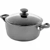 6 qt. Titanium coated Aluminum Non-Stick Stock Pot in Gray with Glass Lid by CONTEXT 1 6 qt. Titanium coated Aluminum Non-Stick Stock Pot in Gray with Glass Lid by CONTEXT -Cookware Sales Shop stock pots ctstock6tgr 64 1000