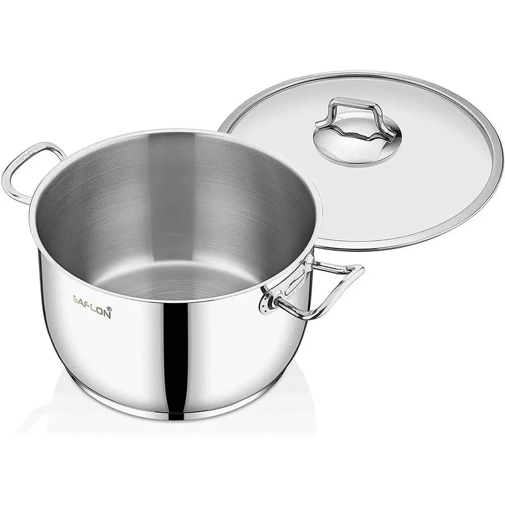 8 qt. Stainless Steel Stock Pot with Glass Lid by CONTEXT 5 8 qt. Stainless Steel Stock Pot with Glass Lid by CONTEXT - Image 3