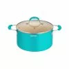 5.9 Qt. Ceramic Aluminum Nonstick Stock Pot in blue with Lid by EPPMO -Cookware Sales Shop stock pots em c2001 7 64 1000
