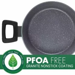 5 Qt. Granite Aluminum Nonstick Stock Pot in Blue with Lid by EPPMO -Cookware Sales Shop stock pots em c2005 4 c3 1000