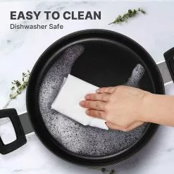 4.94 Qt. Hard-Anodized Aluminum Nonstick Stock Pot in Black with Lid by EPPMO 13 4.94 Qt. Hard-Anodized Aluminum Nonstick Stock Pot in Black with Lid by EPPMO -Cookware Sales Shop stock pots em c2006 4 4f 1000