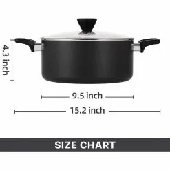 4.94 Qt. Hard-Anodized Aluminum Nonstick Stock Pot in Black with Lid by EPPMO 17 4.94 Qt. Hard-Anodized Aluminum Nonstick Stock Pot in Black with Lid by EPPMO -Cookware Sales Shop stock pots em c2006 4 76 1000