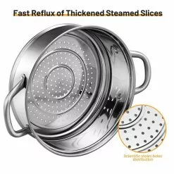 4.2 qt. Stainless Steel Stock Pot with 2 qt. Steamer Insert and Lid by WELLFOR -Cookware Sales Shop stock pots kc hpy 52607 4f 1000