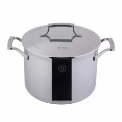8 qt. Tri-Ply Stainless Steel Stock Pot with Lid by SAVEUR SELECTS