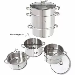 11 qt. Stainless Steel Multi-Lever Fruit Juicer Steamer Stock Pot by ANGELES HOME -Cookware Sales Shop stock pots m46 8kc721 1f 1000