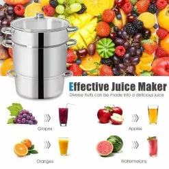 11 qt. Stainless Steel Multi-Lever Fruit Juicer Steamer Stock Pot by ANGELES HOME -Cookware Sales Shop stock pots m46 8kc721 fa 1000