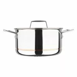 5CX 3.5 qt. Stainless Steel Copper Core Soup Pot with Glass Lid by MasterPRO -Cookware Sales Shop stock pots mpus10182stsms 1f 1000