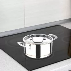 5CX 3.5 qt. Stainless Steel Copper Core Soup Pot with Glass Lid by MasterPRO -Cookware Sales Shop stock pots mpus10182stsms 31 1000