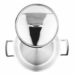 5CX 8 qt. Stainless Steel 5-Ply Copper Core Stock Pot with Lid by MasterPRO 13 5CX 8 qt. Stainless Steel 5-Ply Copper Core Stock Pot with Lid by MasterPRO -Cookware Sales Shop stock pots mpus10184stsms 1f 1000