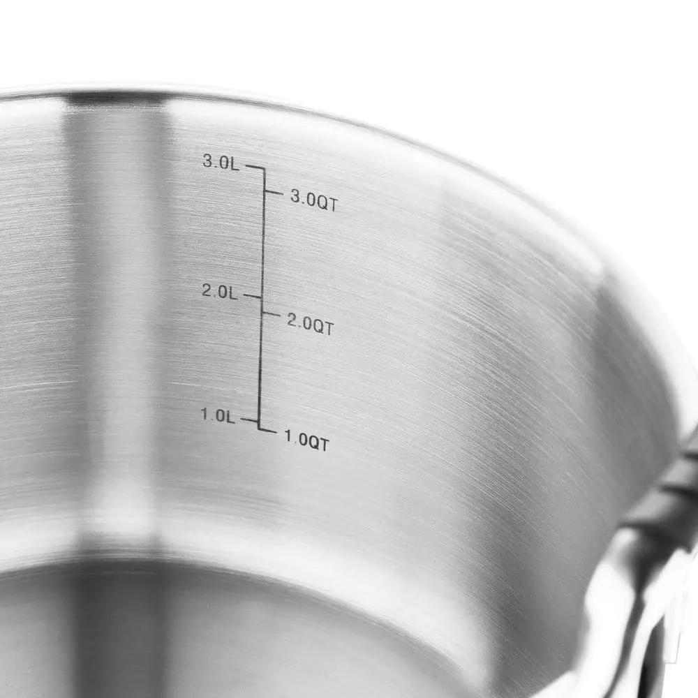 Nesting Stainless Steel Collection 3.6 qt. Covered Stock Pot by MasterPRO 10 Nesting Stainless Steel Collection 3.6 qt. Covered Stock Pot by MasterPRO - Image 8