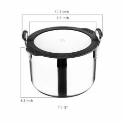 Nesting Stainless Steel Collection 7.3 qt. Covered Stock Pot by MasterPRO -Cookware Sales Shop stock pots mpus10207sts c3 1000