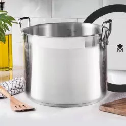 Nesting Stainless Steel Collection 13.2 qt. Covered Stock Pot by MasterPRO -Cookware Sales Shop stock pots mpus10208sts 66 1000