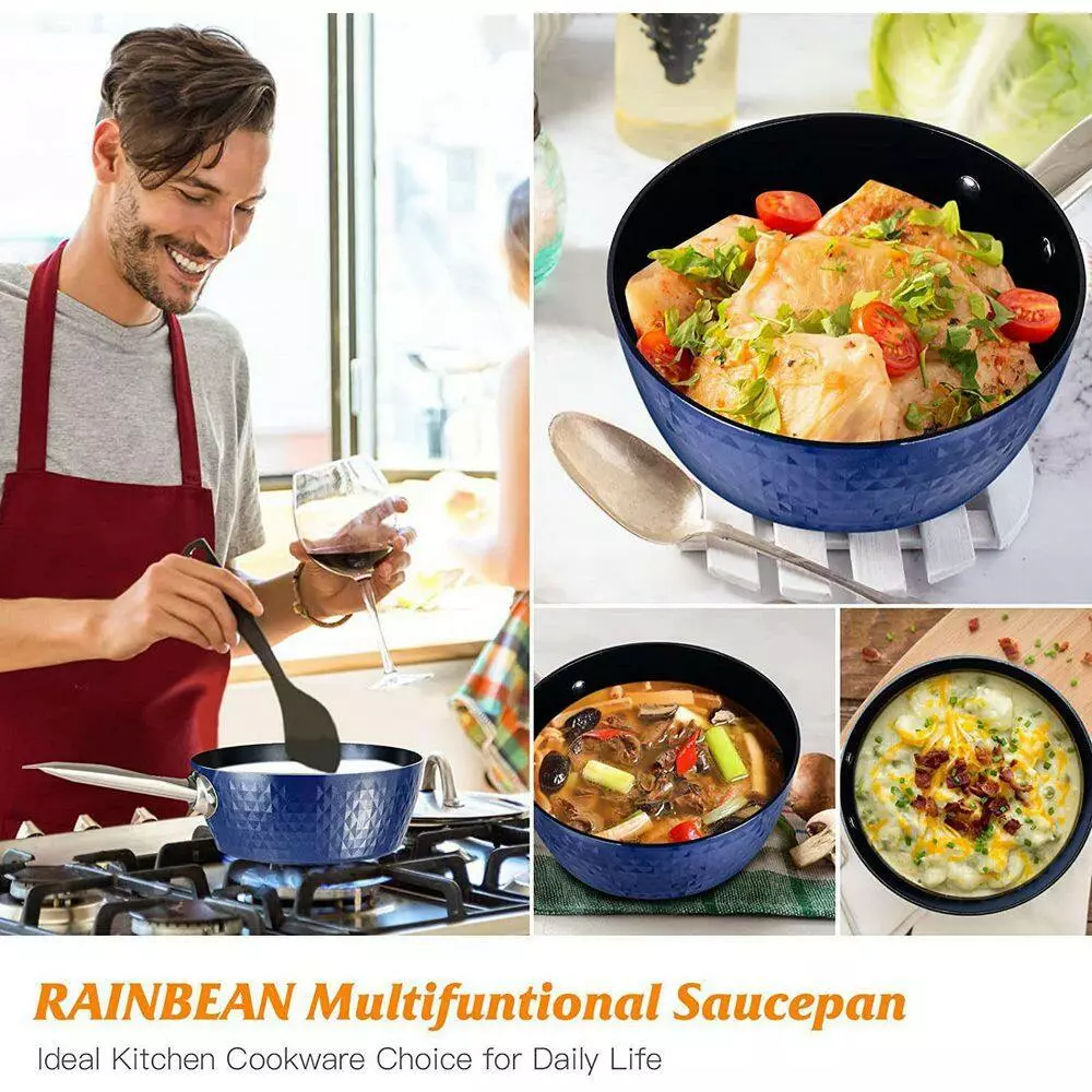 1.5 qt. Blue Ceramics Small Soup Pot Round Nonstick Saucepan with Lid by cadeninc 10 1.5 qt. Blue Ceramics Small Soup Pot Round Nonstick Saucepan with Lid by cadeninc - Image 8