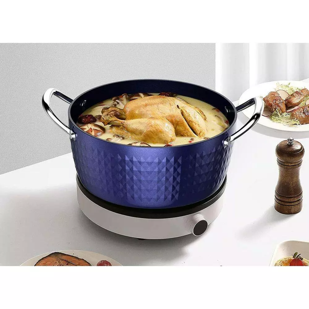 3.7 qt. Ceramics Cooking Soup Pot Small Round Nonstick Soup Pot with Lid by cadeninc 4 3.7 qt. Ceramics Cooking Soup Pot Small Round Nonstick Soup Pot with Lid by cadeninc - Image 2