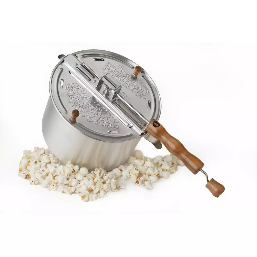 6 qt. Color Changing Aluminum Stovetop Popcorn Popper with 3-Popping Kits and 5-Piece Bucket Set by Whirley-Pop 4 6 qt. Color Changing Aluminum Stovetop Popcorn Popper with 3-Popping Kits and 5-Piece Bucket Set by Whirley-Pop - Image 2