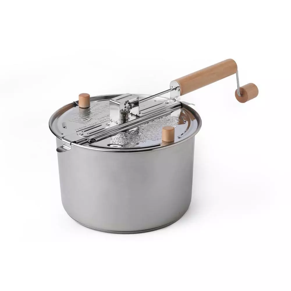 6 qt. Stainless Steel Stovetop Popcorn Popper with All-Inclusive (5-Pack) by Whirley Pop 4 6 qt. Stainless Steel Stovetop Popcorn Popper with All-Inclusive (5-Pack) by Whirley Pop - Image 2