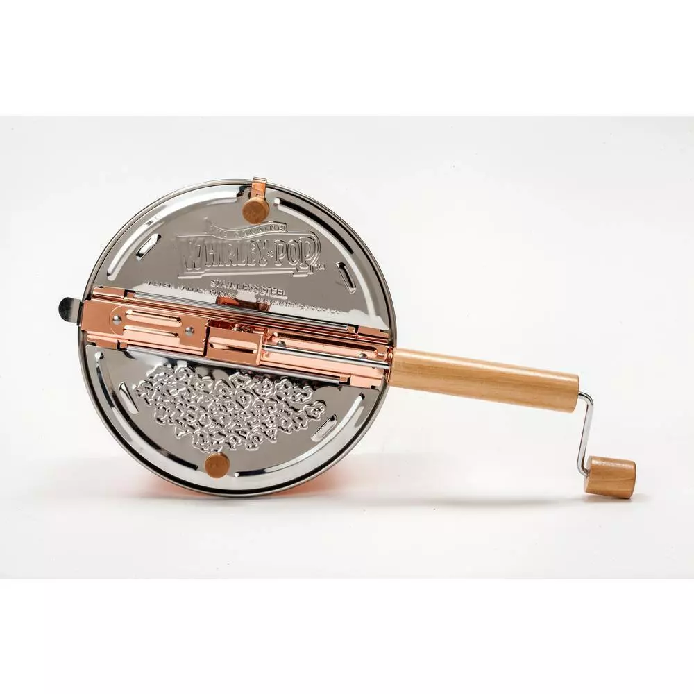 6 qt. Copper Plate Stainless Steel Stovetop Popcorn Popper Poppin' by to Wish You Happy Holidays Set by Whirley-Pop 8 6 qt. Copper Plate Stainless Steel Stovetop Popcorn Popper Poppin' by to Wish You Happy Holidays Set by Whirley-Pop - Image 6