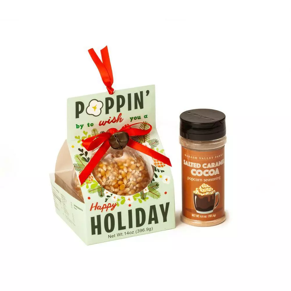 6qt. Aluminum Red Stovetop Popcorn Popper with Holiday Popcorn Ornament by Whirley-Pop 4 6qt. Aluminum Red Stovetop Popcorn Popper with Holiday Popcorn Ornament by Whirley-Pop - Image 2