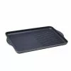Classic Series 17 in. Cast Aluminum Nonstick Double Burner Grill/Griddle Combo in Gray by Swiss Diamond -Cookware Sales Shop swiss diamond griddles sd64328 2 64 1000