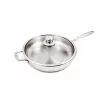 Premium Clad 5.3 qt. Stainless Steel Saute Pan with Glass Lid by Swiss Diamond 1 Premium Clad 5.3 qt. Stainless Steel Saute Pan with Glass Lid by Swiss Diamond -Cookware Sales Shop swiss diamond saute pans sdclad3732ic 64 1000